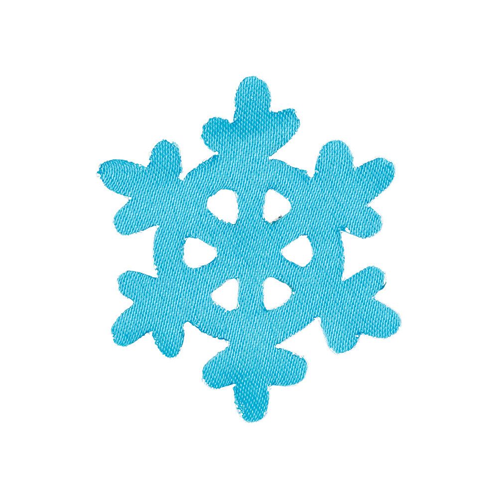 Термоаппликация №5 12 шт, 5-14 снежинка синяя 5х5 см, Blitz