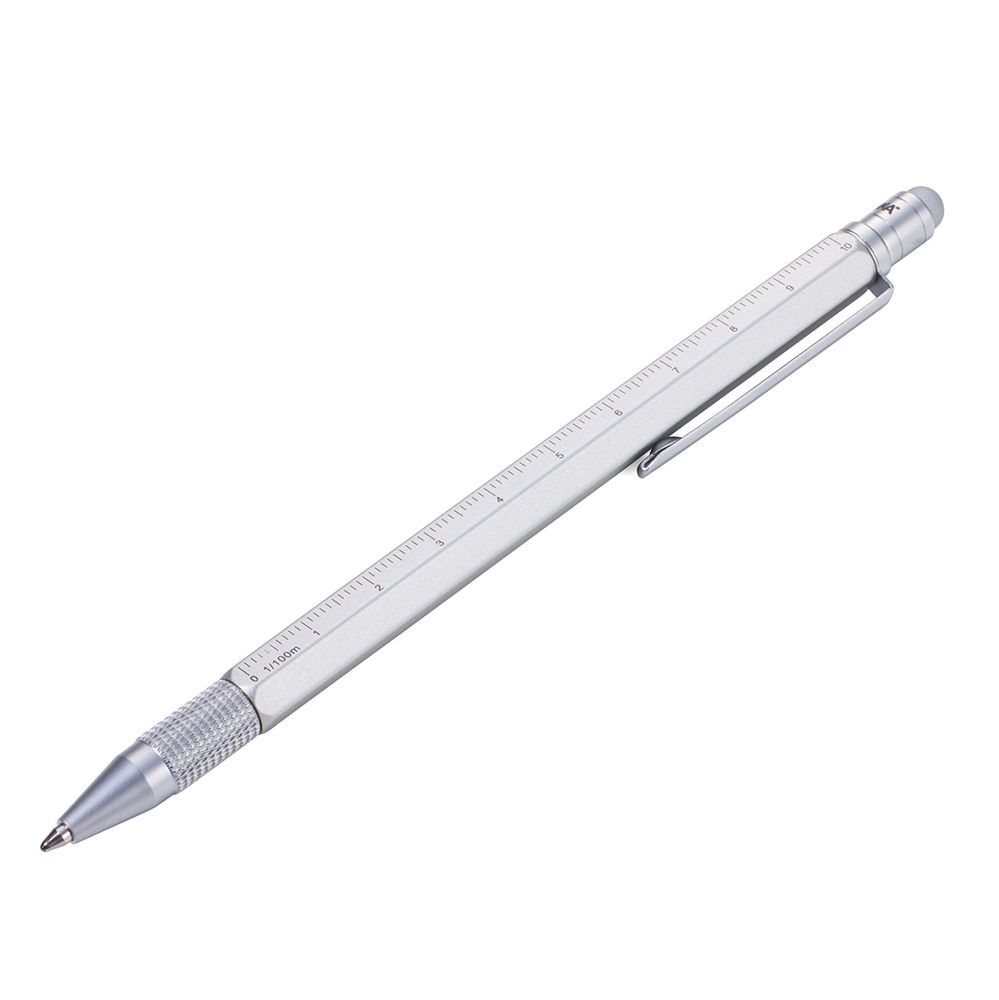 Ручка шариковая Troika многофункциональная Construction Slim, металл, 14.6х0.9х1.1 см, серебро, 178342