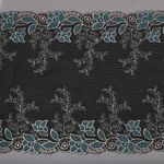Кружево на сетке (вышитое) 260 мм, цв.черный уп. 13 м, Kruzhevo
