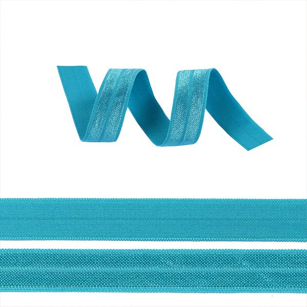 Резинка бельевая (окантовочная) блестящая 15.0 мм / 50 метров, F207 морская волна