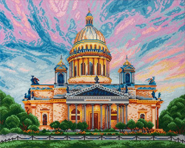 Алмазная (кристальная) мозаика Фрея ALPD-182, на подрамнике Исаакиевский собор, 50х40 см