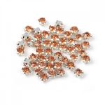 Стразы пришивные в цапах стекло MS.42.S, цв.шампанское 4 мм, уп. 1440 шт