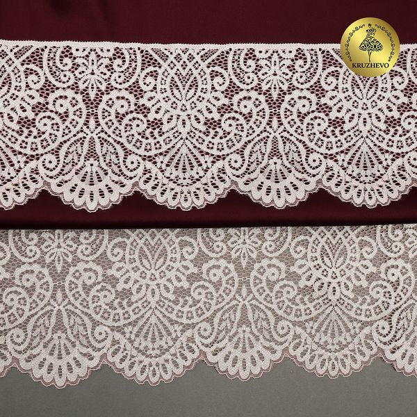 Кружево эластичное (стрейч) 110 мм, 40992PP цв.розовый, 3 метра, Kruzhevo