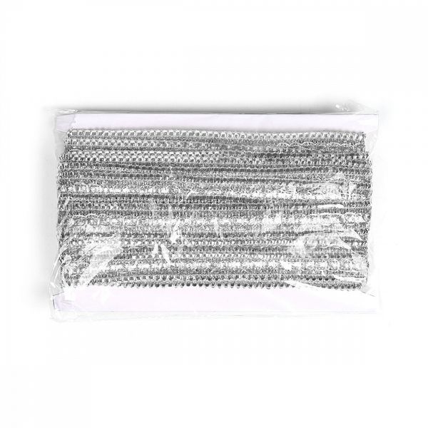 Тесьма отделочная 25 мм, 10880 цв.серебро уп.13.71м