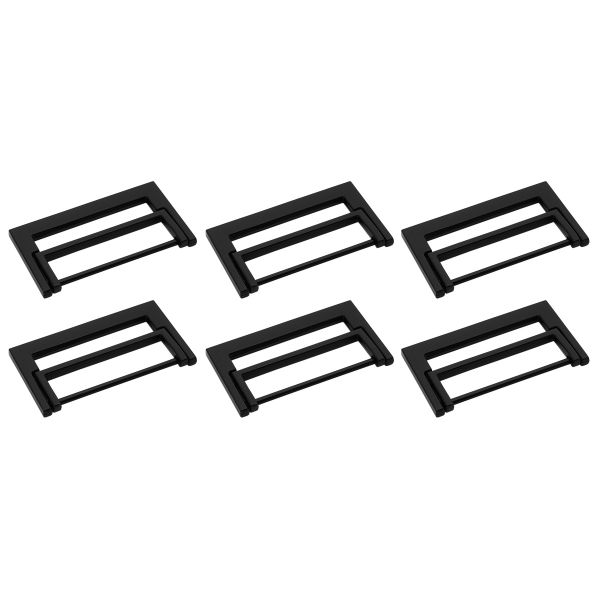 Пряжка прямоугольная 40 мм, металл (M.Black черный матовый), МТ_1871, 6 шт