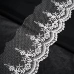 Кружево на сетке 120 мм / 13.72 метра, белый, 3AR3502