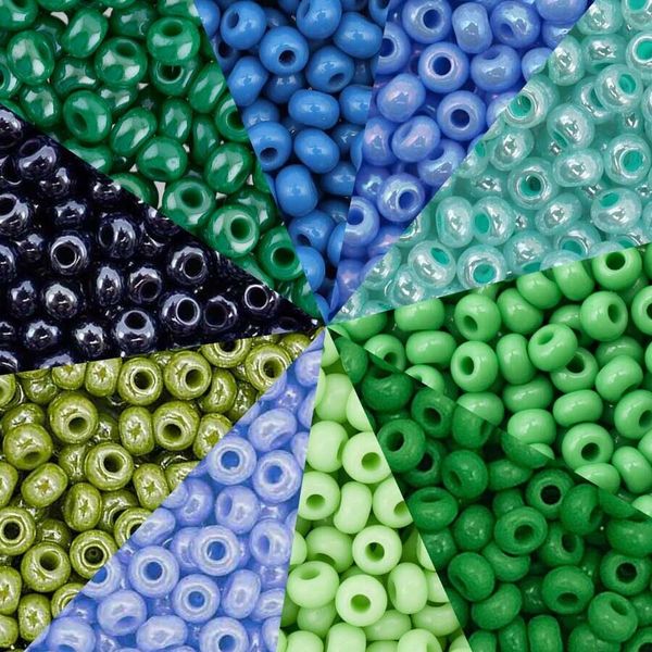 Набор бисера Preciosa №35, 50 г (10 цв. по 5 г), (№10/0 = ⌀2.3 мм)