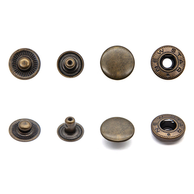 Кнопка Альфа (S-образная) ⌀15.0 мм, ≈72 шт, СТАЛЬ, антик, NEW STAR