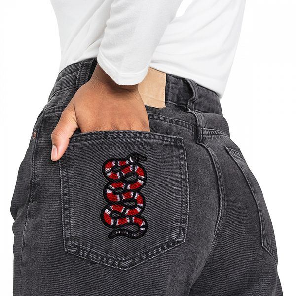 Термоаппликация Змеи 4.5х8.5 см, TBY.2431, уп.2 шт