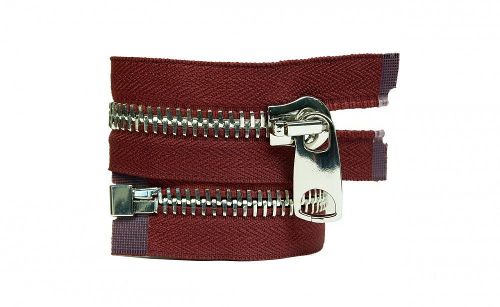 Молния металл Т12 (12 мм) 1 зам., разъем., 65 см, никель, цв.D021 чили, MaxZipper Premium, 1 шт /TOS/