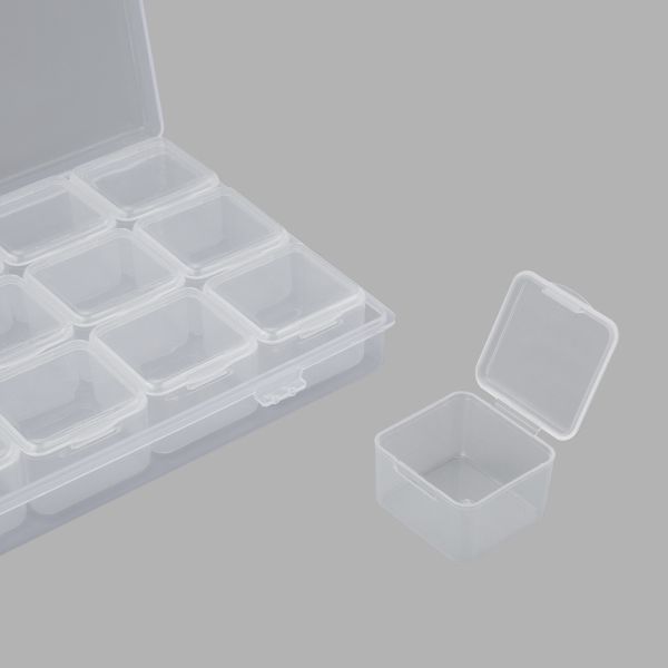 Контейнер для хранения мелочей 17.4х10.6х2.6 см, 15 штук в боксе