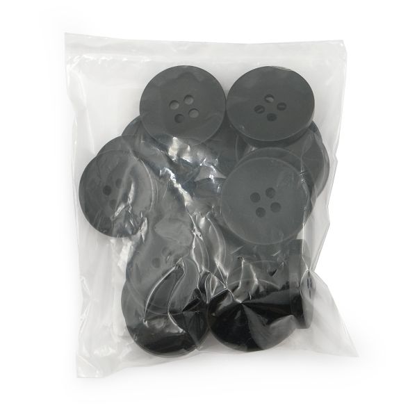 Пуговицы 4 прокола 44L (⌀7мм), (Black (черный)), 24 шт