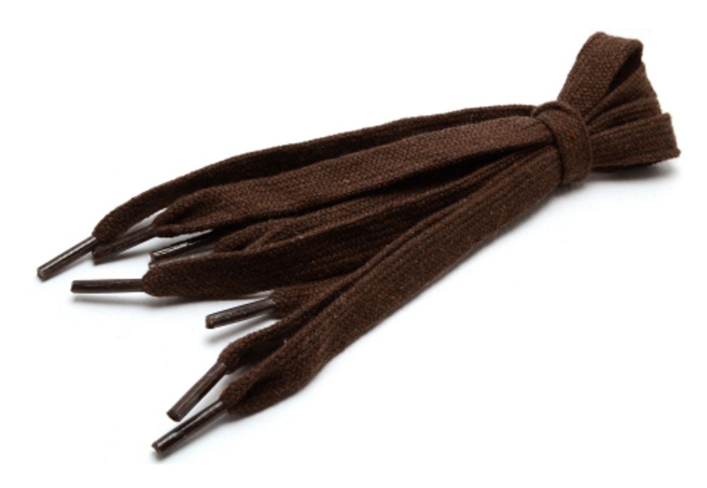 Шнурки хлопковые 10 мм, 120 см, 1 пар(a), №04 коричневый, Gamma ХБ-401/10