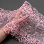 Кружево бельевое эластичное 230 мм / 10 м, 8037, цв.F133 розовый, Kruzhevo