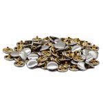 Часть кнопки Альфа (S-образная) ⌀15 мм (A-часть), 5/15 06 никель BRASS, 100 шт, BIG