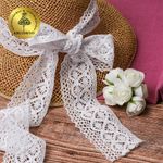 Кружево вязаное (тесьма) 50 мм / 10м, 6368 цв.02 белый, Kruzhevo