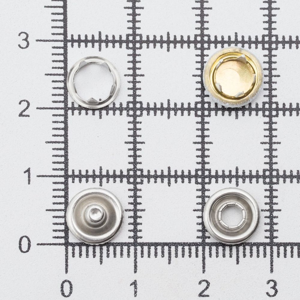 Кнопка рубашечная (джерси) закрытая ⌀7.8 мм, ≈1440 шт, МЕТАЛЛ, эмаль, 101 белый глянцевый, NEW STAR