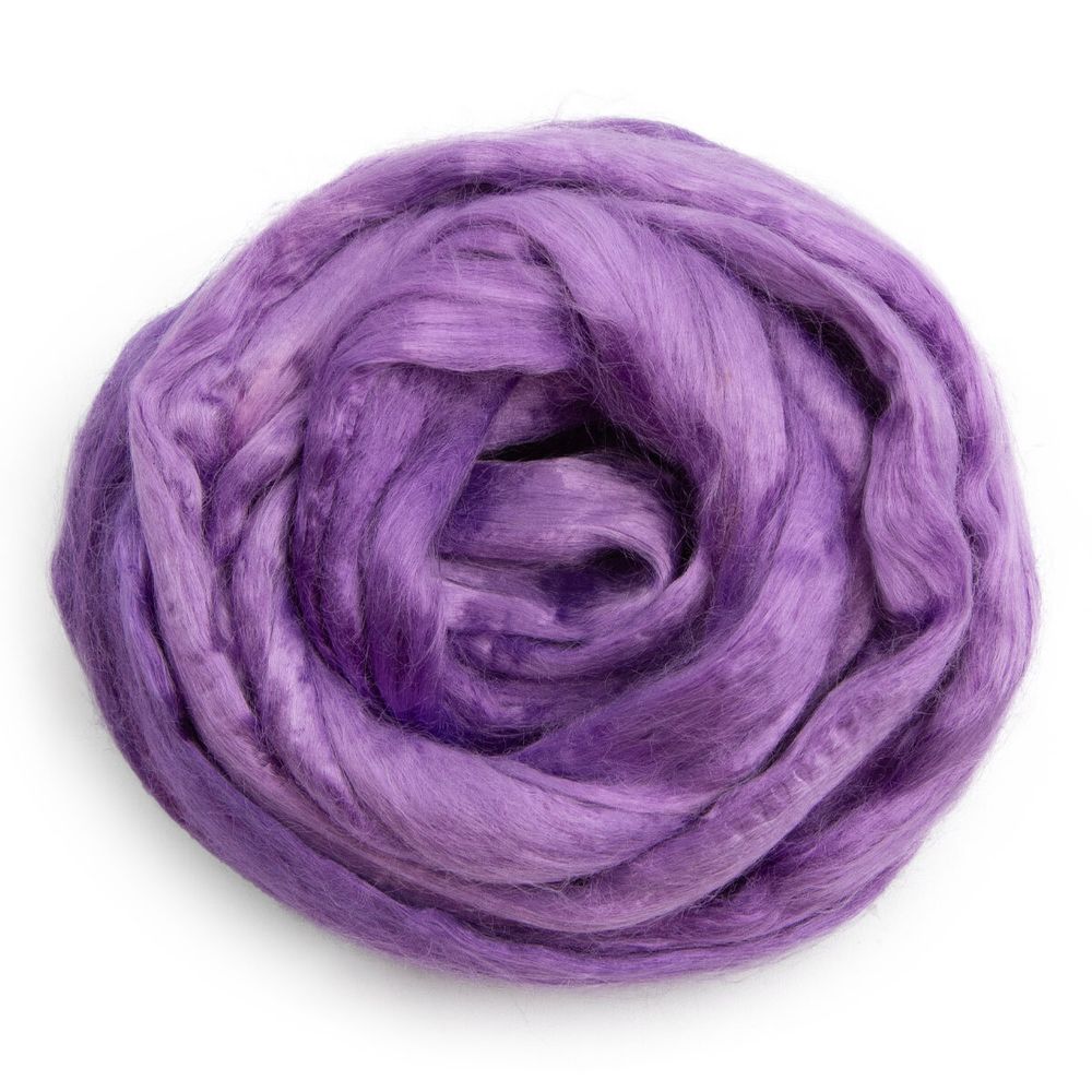 Шерсть для валяния вискоза 100%, 50 гр, 1439 мультиколор т.сирень