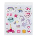 Термотрансфер 22х21.5 см, M-914 единорожки, микс, 1 шт, Gamma M №09