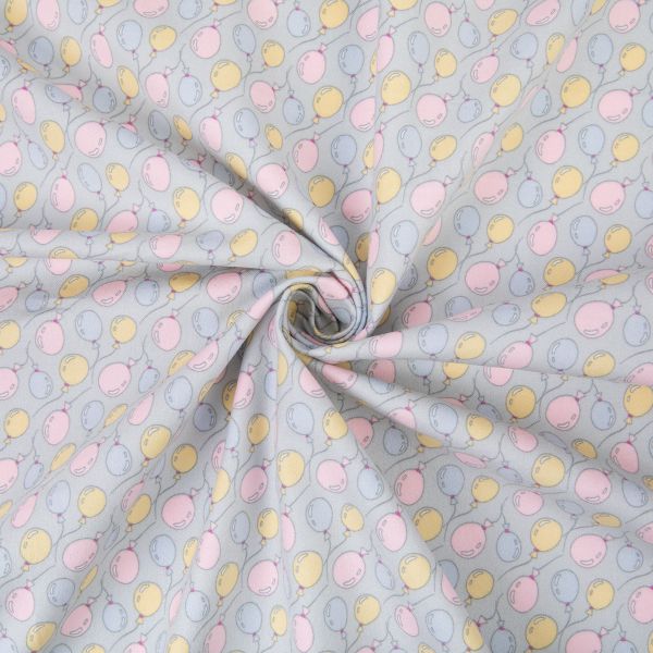 Ткань для пэчворка Peppy Молочные сны фланель, отрез 100х110 см, 175 г/м², МС-27 серый, Peppy