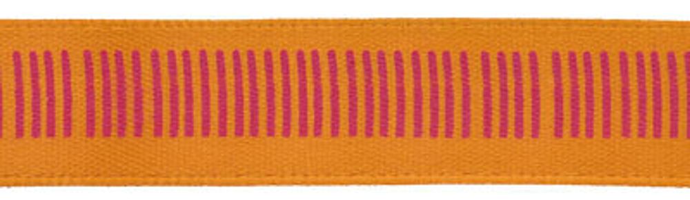 Лента атласная с рисунком 12 мм, 5х3 м, L10/023 сиреневый/оранжевый, Gamma ALP-121