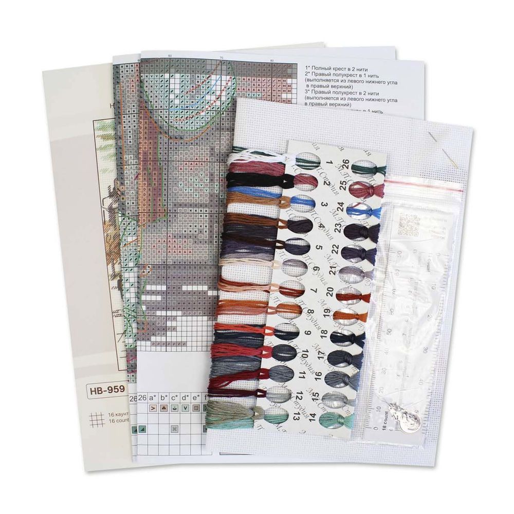 Набор для вышивания нитками МП Студия, Удачный кадр 19х14см