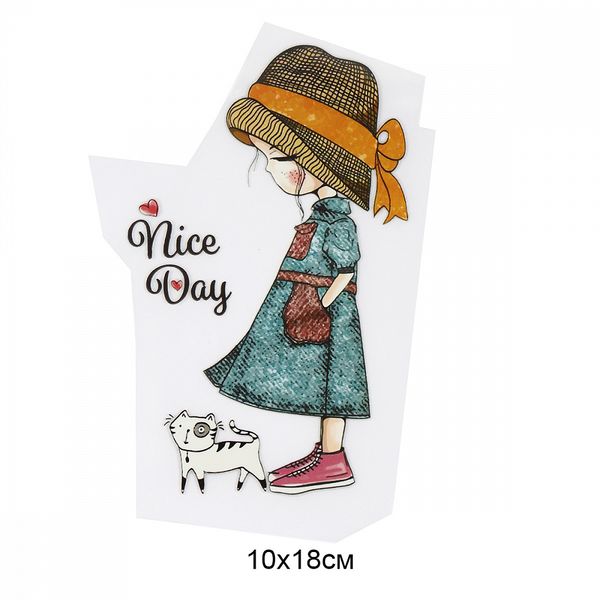 Термотрансфер арт.1258 Nice Day 10х18см, уп.10 шт