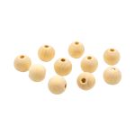 Бусины дерево ⌀12 мм, неокрашенные, отв.3 мм, 30 шт