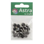 Хрустальные стразы в цапах/серебро, 8мм, 20 шт/упак, Astra&Craft (39 дымчато-серый), 4AR167/168