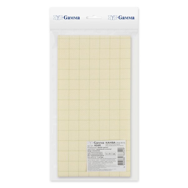 Канва Aida 14 ct, 50х50±2 см, бл.бледно-голубой в клетку, Gamma