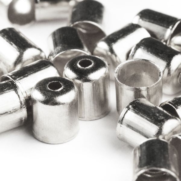 Шапочка для бусин, 6х5 мм, 50 шт/уп, серебро