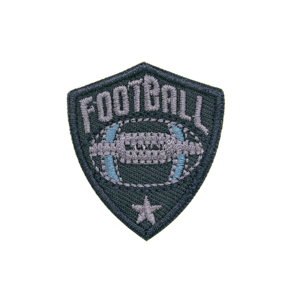 Термоаппликация Регби, эмблема, черная, 3.3*3.7см, Hobby&amp;Pro