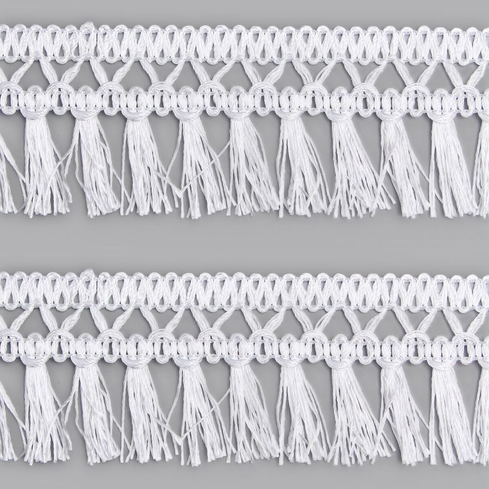 Бахрома отделочная 50.0 мм / 25 метров, кисти, а502 белый