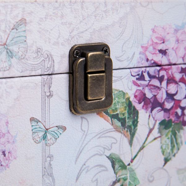 Шкатулка декоративная сундучок 28х20х15 см, 014 Изящная гортензия, Gamma DBK-07