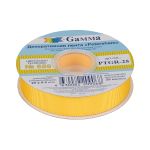 Лента репсовая (в рубчик) с зубчатым краем 25.0 мм / 25±1 метров, 650 желтый, Gamma PTGR-25