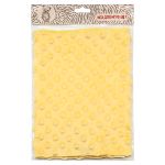 Плюш (ткань) Sovushka Minky dot 280 г/м², 45х50 см, ворс 2,5мм, желтый, 615622-4