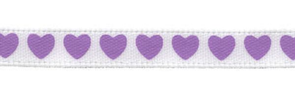 Лента атласная с рисунком 6.0 мм / 22.8±1 метра, H1/001 сердце/белый, Gamma ALP-061