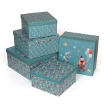 Набор подарочных коробок "5в1", 20х20х11 - 28х28х15 см, 01 праздник, Stilerra SBOX-S6-5
