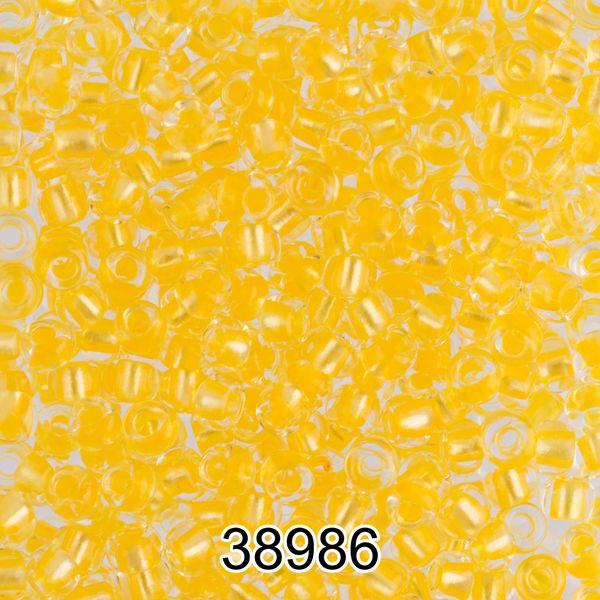 Бисер Preciosa 10/0 (2.3 мм), 500 г, 38986 (Ф373) желтый