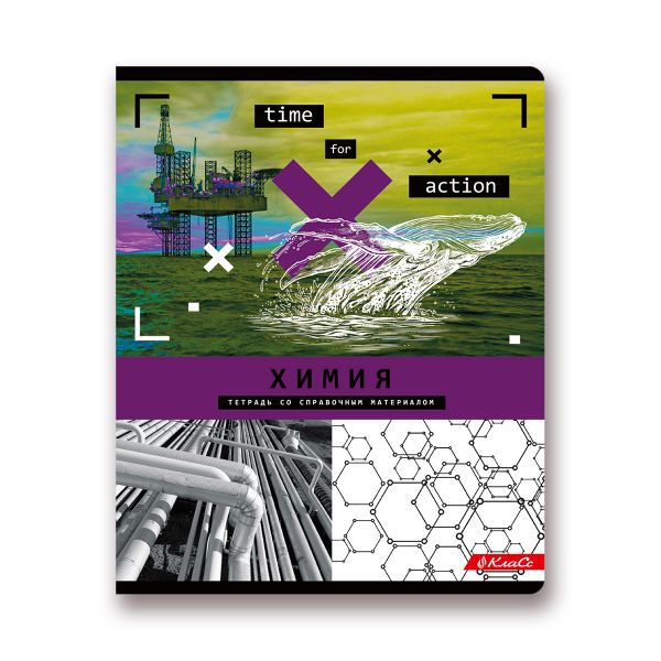 Тетрадь предметная Время действовать A5+ 48 л. на скобе, 10 шт, клетка, Химия 48ТСК5 000144, Светоч