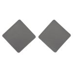 Заплатки пришивные из кожи, квадрат 8см с перфорацией, 2 шт, 100% кожа, 07 серый, 9122