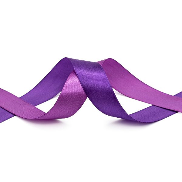 Набор атласных лент 2,5 см, 32.9 м, 2 ролика в упаковке, т.сиреневый /фиолетовый