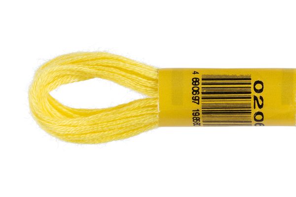 Мулине ПНК им.Кирова цв.0206 (003) желтый, Россия, 24 мотка по 8 метров