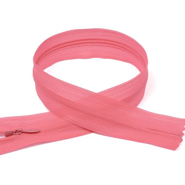 Молния потайная (скрытая) Т3 (3 мм) 1 зам., н/раз., 20 см, цв.S815 яр. розовый, 50 шт, Mzipp