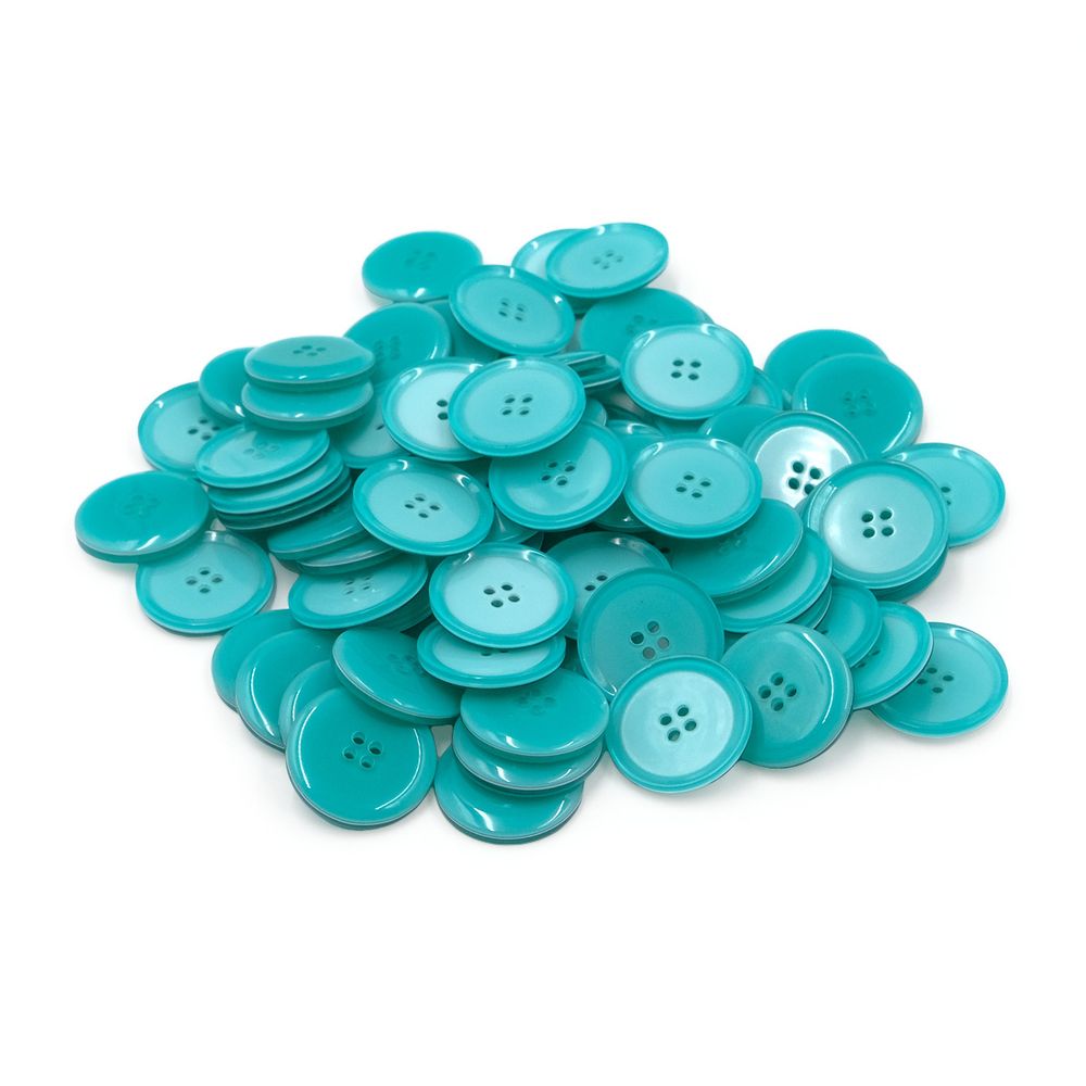 Пуговицы 4 прокола 34L, (col.D (бирюзовый)), 72 шт