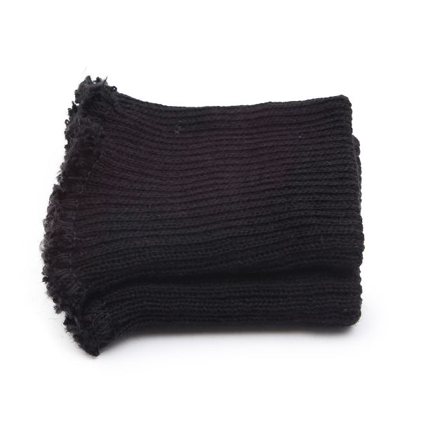 Манжеты трикотажные 6.5х7.0 см, 10 пар, тонкие, 2х2, 004 черный