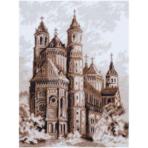Набор для вышивания нитками Палитра, Вормский собор. 20х27см