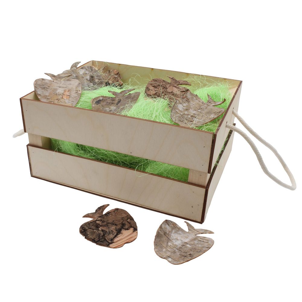 Деревянный ящик для оформления подарка с наполнением №2,20х25 см