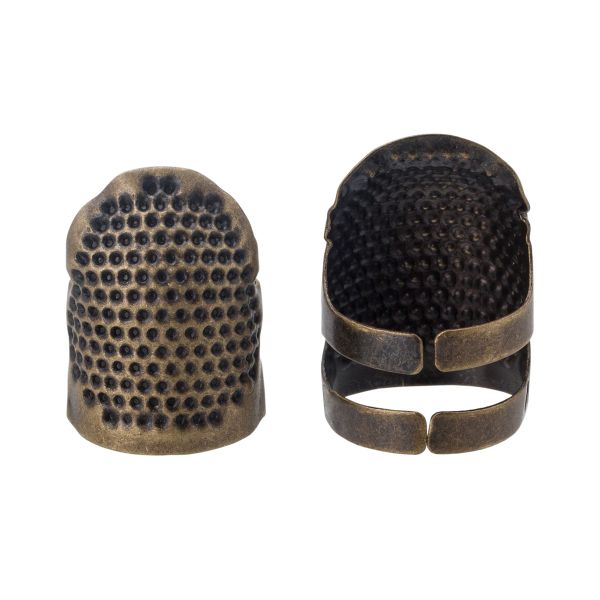 Набор регулируемых наперстков, размеры: S и M, металл, 2 шт, Hobby&Pro