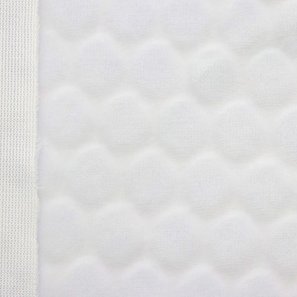 Плюш (ткань) Шарики 250 г/м², 45х50 см, ворс 2,5мм, белый